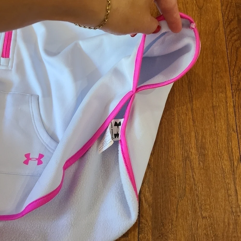 NEW Under Armour Girls Youth hoodie size 4 sweat shirt Poncho Style Cape Blue - Picture 7 of 7